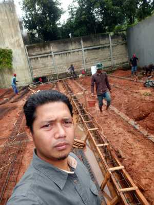 Pembuatan rumah di puspita loka