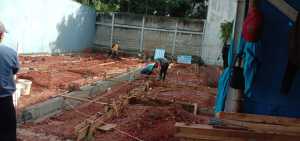 Pembuatan rumah di puspita loka